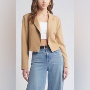 Open Edit Tan Cartouche Blazer Jacket - Size Large